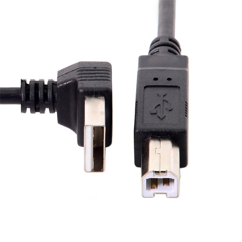 Down Angled 90 Degree USB 2.0 Male to B Type Male Cable for Printer Scanner Hard Disk - 4