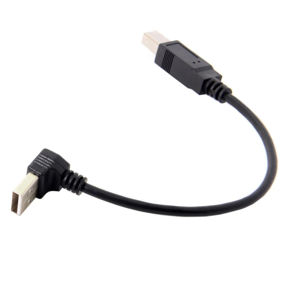 Down Angled 90 Degree USB 2.0 Male to B Type Male Cable for Printer Scanner Hard Disk - 6