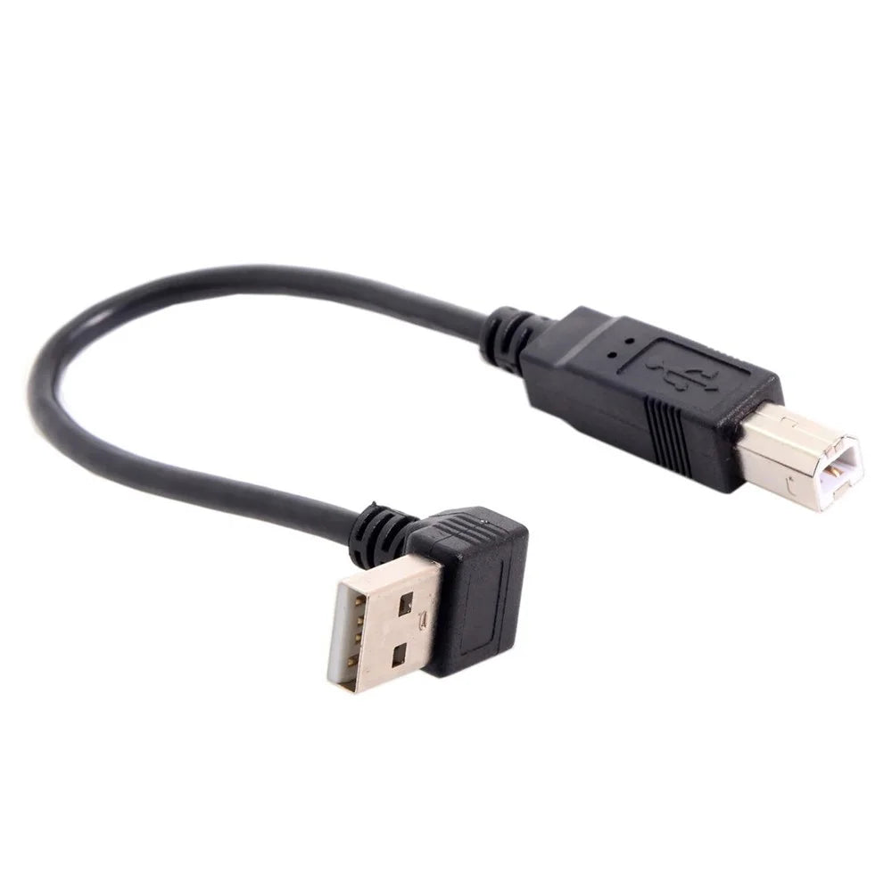 Down Angled 90 Degree USB 2.0 Male to B Type Male Cable for Printer Scanner Hard Disk - 7