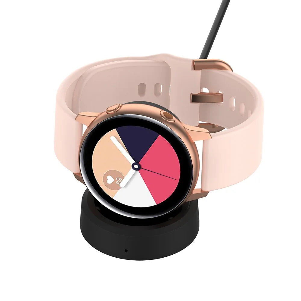For Samsung Galaxy Watch 5 40mm 44mm / Watch 5 Pro 45mm / Watch4 Classic 46mm 42mm Charger USB Magnetic Charging Dock with Indicator - Black - 7