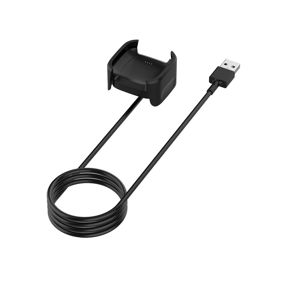 Portable Smart Watch Charger Base Dock USB Plug Charging Cable for Fitbit Versa 2 - 1