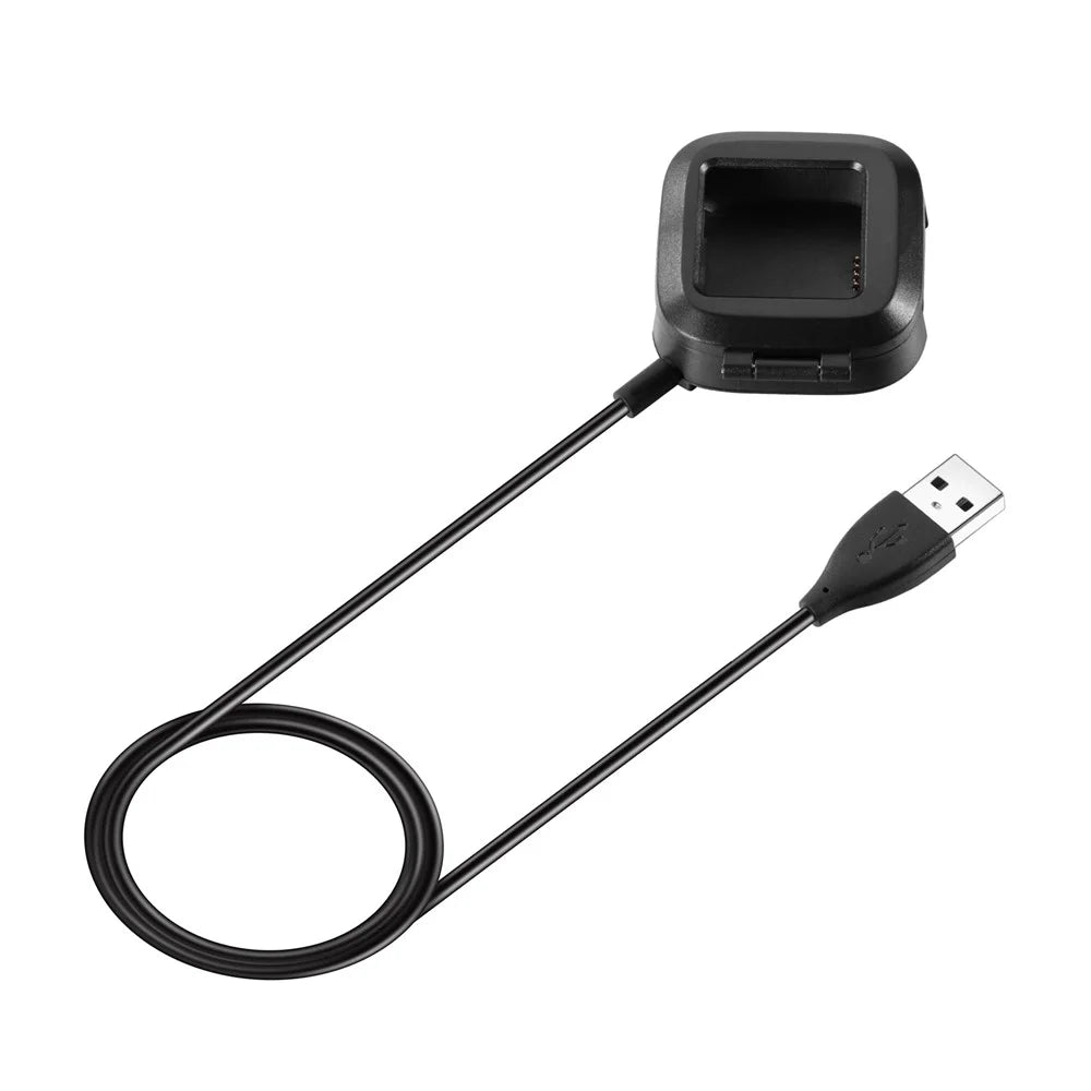 Portable USB Cable Charging Case Box Charger Cradle for Fitbit Versa 2 - 1