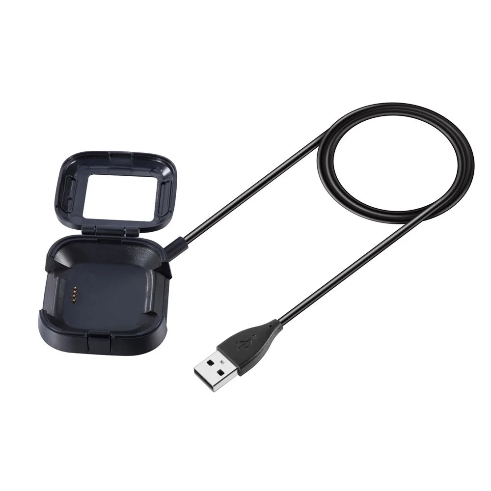 Portable USB Cable Charging Case Box Charger Cradle for Fitbit Versa 2 - 3