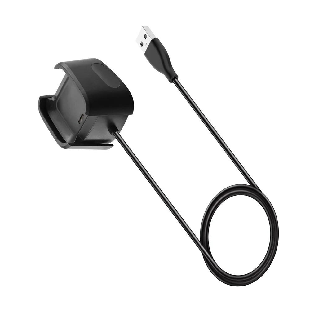 1.0M USB Charging Cable Dock Stand for Fitbit Versa 2 - Black - 2