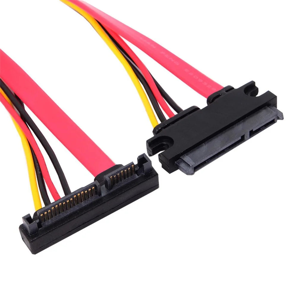 30cm SATA III 3.0 7+15 22 Pin SATA Male to Female Data Power Extension Cable - 3