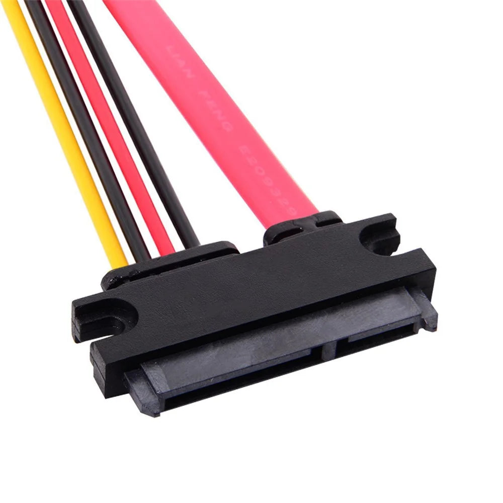 30cm SATA III 3.0 7+15 22 Pin SATA Male to Female Data Power Extension Cable - 6