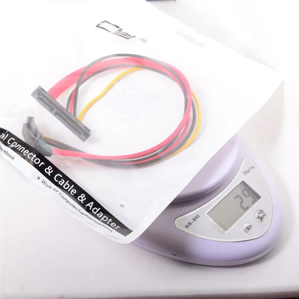 30cm SATA III 3.0 7+15 22 Pin SATA Male to Female Data Power Extension Cable - 7
