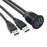 1M Waterproof Dual USB 3.0 Extension AUX Flush Mount Car Mount Extension Cable for Dashboard Panel - 4