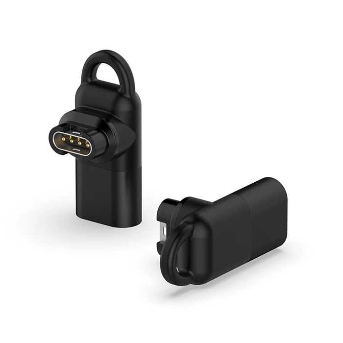 For Garmin Forerunner 255 / 255S 90 Degree Elbow Type-C Female Converter Charging Adapter - Black - 4
