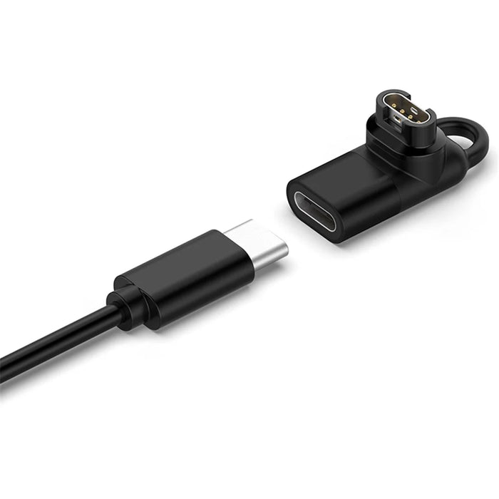 For Garmin Forerunner 255 / 255S 90 Degree Elbow Type-C Female Converter Charging Adapter - Black - 7