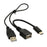 USB 3.1 Type-C to USB 2.0 Female OTG Data Cable with Extral Power - Black - 1