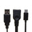 USB 3.1 Type-C to USB 2.0 Female OTG Data Cable with Extral Power - Black - 3
