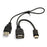 USB 3.1 Type-C to USB 2.0 Female OTG Data Cable with Extral Power - Black - 6