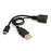 USB 3.1 Type-C to USB 2.0 Female OTG Data Cable with Extral Power - Black - 7