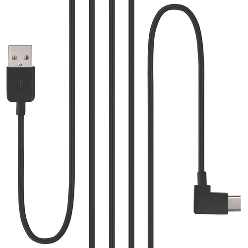 Right Angled Type C USB-C to USB 2.0 Cable 90 Degree Connector for Tablet & Mobile Phone - Black - 1