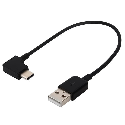 90 Degree Right Angled USB 3.1 Type C Male USB-C to USB 2.0 Male Cable for Tablet & Mobile Phone - Black - 1