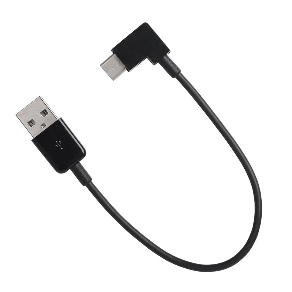 90 Degree Right Angled USB 3.1 Type C Male USB-C to USB 2.0 Male Cable for Tablet & Mobile Phone - Black - 4