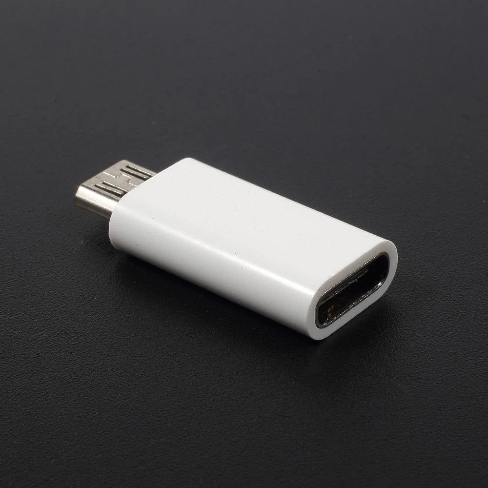For iPhone 15 Series Type-C Female to Micro USB Male Converter Adapter - White - 1