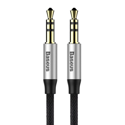BASEUS M30 1.5m Gold Color Plated Male to Male Audio Cable for Phones, Tablets, PC devices - Black - 1