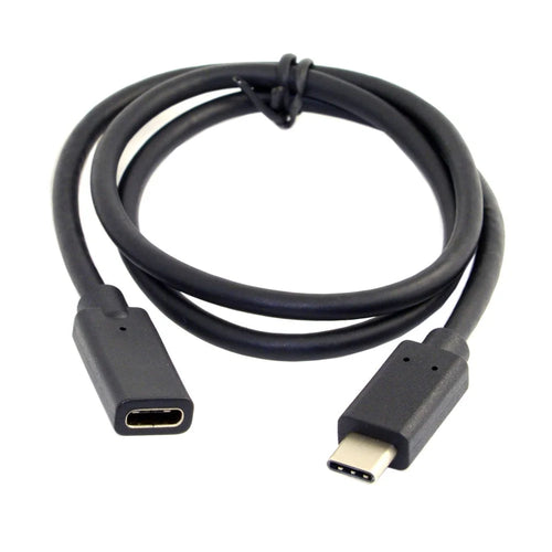 0.6m USB-C USB 3.1 Type-C Male to Type-C Female Extension Data Cable for Macbook Mobile Phone - 1