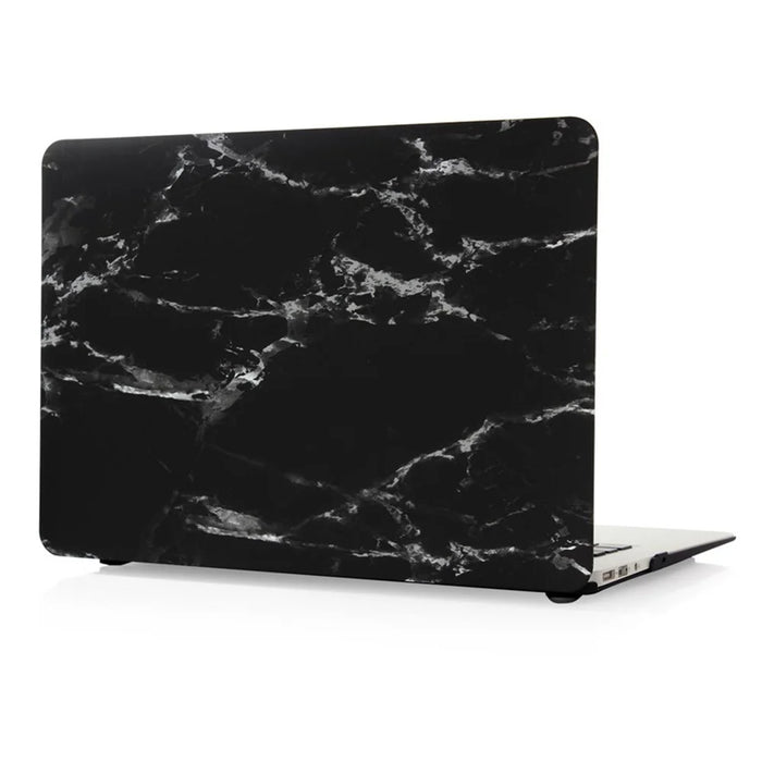 Marble Pattern Hard Case for MacBook Air 11.6-inch - White / Black - 5