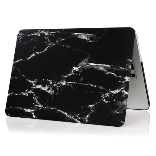 Marble Pattern Hard Case for Macbook Pro 13.3 with Retina Display - White / Black - 1