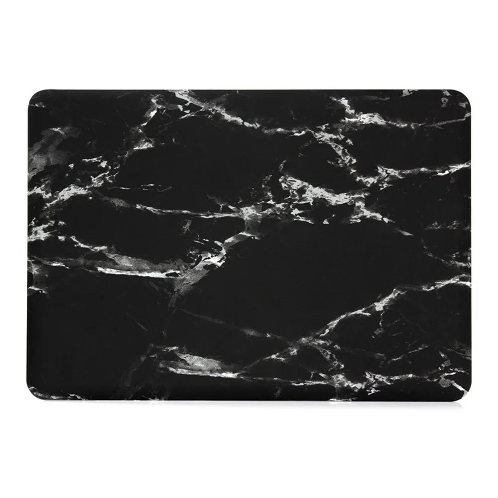 Marble Pattern Hard Case for Macbook Pro 13.3 with Retina Display - White / Black - 3