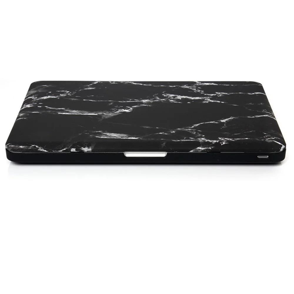 Marble Pattern Hard Case for Macbook Pro 13.3 with Retina Display - White / Black - 7