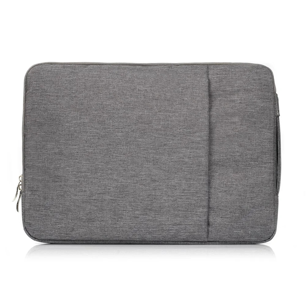 Jeans Cloth Fashionable 15.4-inch Notebook Bag Pouch Cover with Handle - Grey - 3