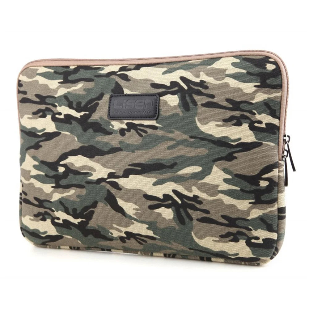 LISEN 13 inch Cool Camouflage Laptop Sleeve Bag Case, Size: 34.5 x 24.5 x 2 cm - Brown - 1