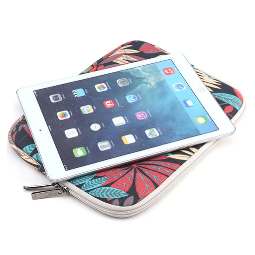 LISEN Colorful Leaves Laptop Sleeve Handbag for iPad Air 9.8-inch, Size: 26 x 20 x 1.5cm - Black - 2