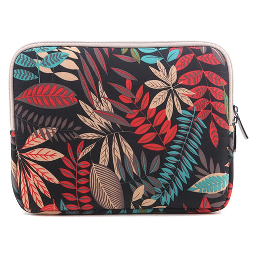 LISEN Colorful Leaves Laptop Sleeve Handbag for iPad mini, Size: 22 x 15.5 x 1.5cm - Black - 1