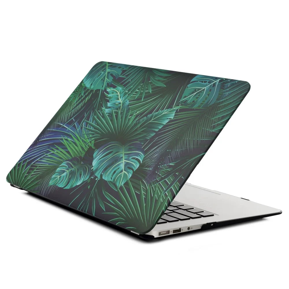 Patterned Frosted Hard PC Case for MacBook Pro 13-inch (2016) A1706/A1708/A1989/A2159/A2251/A2289/A2338 - Leaf Pattern - 1