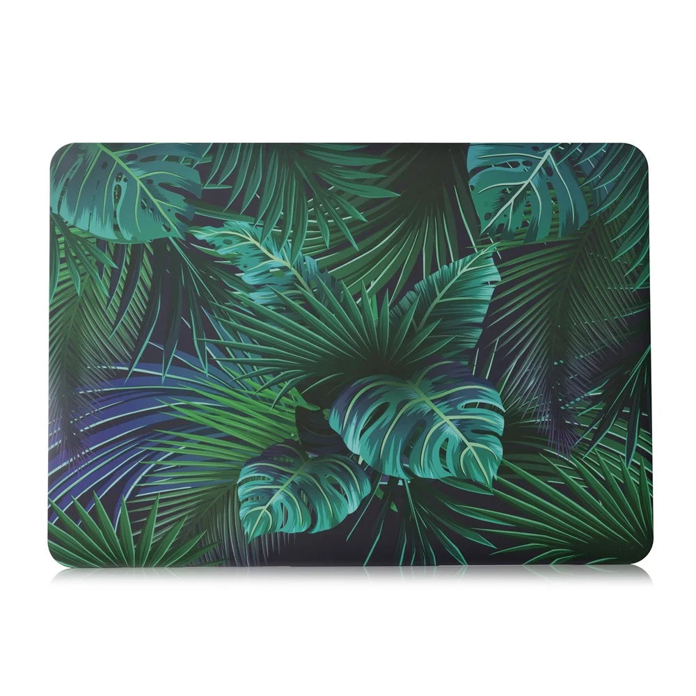 Pattern Printing Plastic Protector Case Shell for Macbook Air 13.3 Inch - Green Leaves - 3