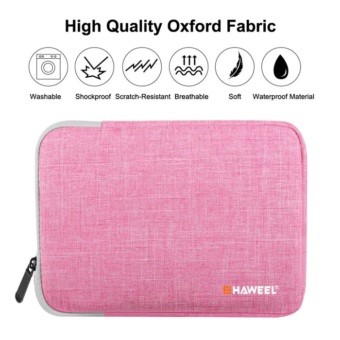 HAWEEL Splash-proof Shockproof Oxford Pouch Case Sleeve Bag for 7.9-inch Tablets - Pink - 2