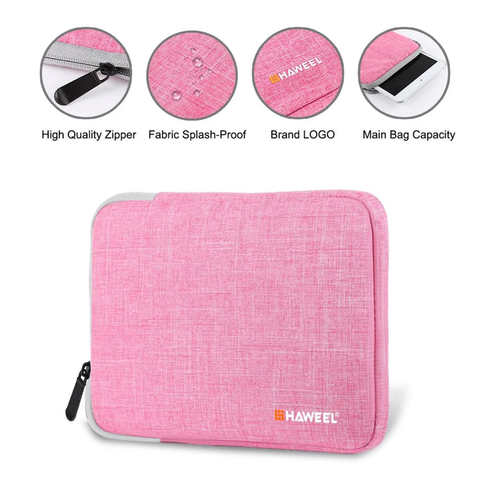 HAWEEL Splash-proof Shockproof Oxford Pouch Case Sleeve Bag for 7.9-inch Tablets - Pink - 4