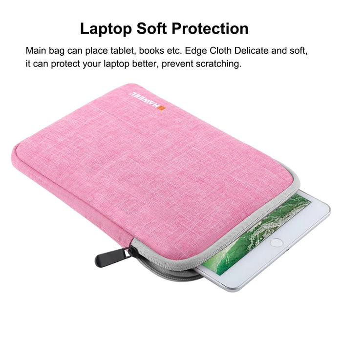 HAWEEL Splash-proof Shockproof Oxford Pouch Case Sleeve Bag for 7.9-inch Tablets - Pink - 7