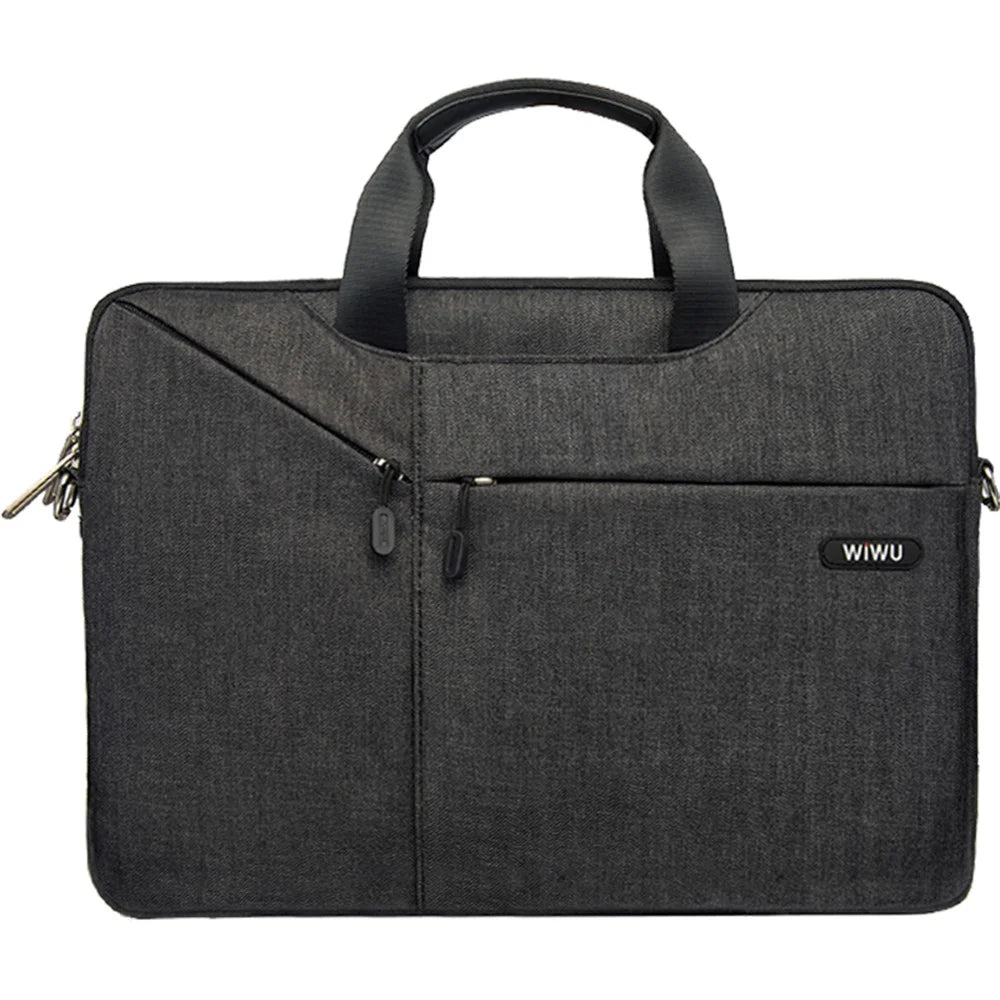 WIWU Oxford Sleeve City Commuter Bag for 15.6-inch MacBook - Black - 1