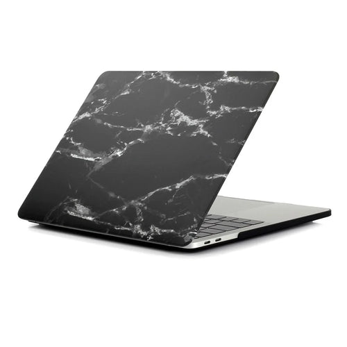 Patterned Hard Protector Case for MacBook Air 13.3" Retina Display A2337 M1 (2020)/Air 13.3'' Retina Display A2179 (2020)/Air 13.3-inch (2019) (2018) A1932 - Marble Texture / Black - 1