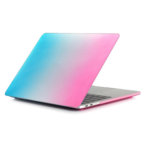 Two-piece Gradient Color PC Shell for MacBook Air 13.3" Retina Display A2337 M1 (2020)/Air 13.3'' Retina Display A2179 (2020)/Air 13.3-inch (2019) (2018) A1932 - Blue / Peach Red - 1