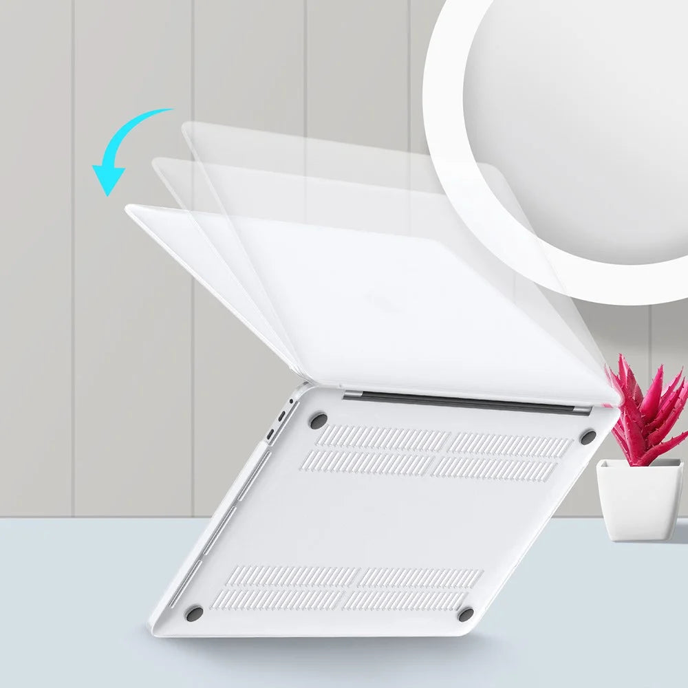 LENTION Matte PC Protector Cover for MacBook Pro 13-inch (2016) with Touch Bar - White - 4
