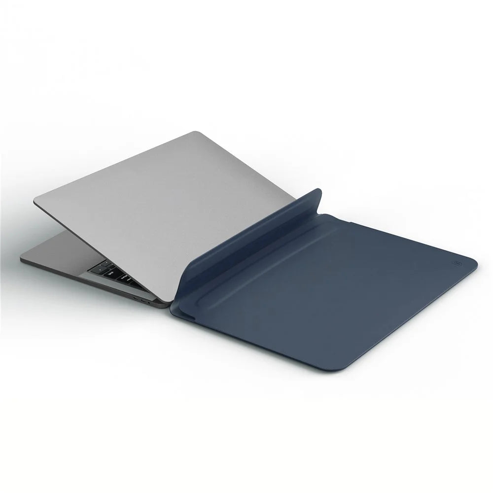 WIWU Skinpro 2nd Generation Ultra-thin PU Leather Laptop Sleeve Bag for MacBook Pro 13.3inch 2016/2017/2018/2019/2020/M1 - Blue - 4