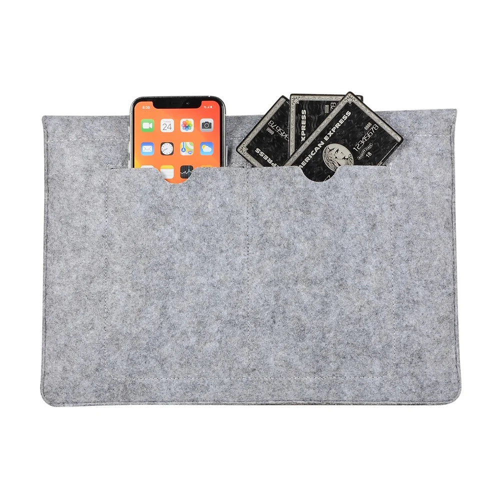 Felt Laptop Bag Sleeve Case for Macbook Air 13 Inch etc. - Grey - 2