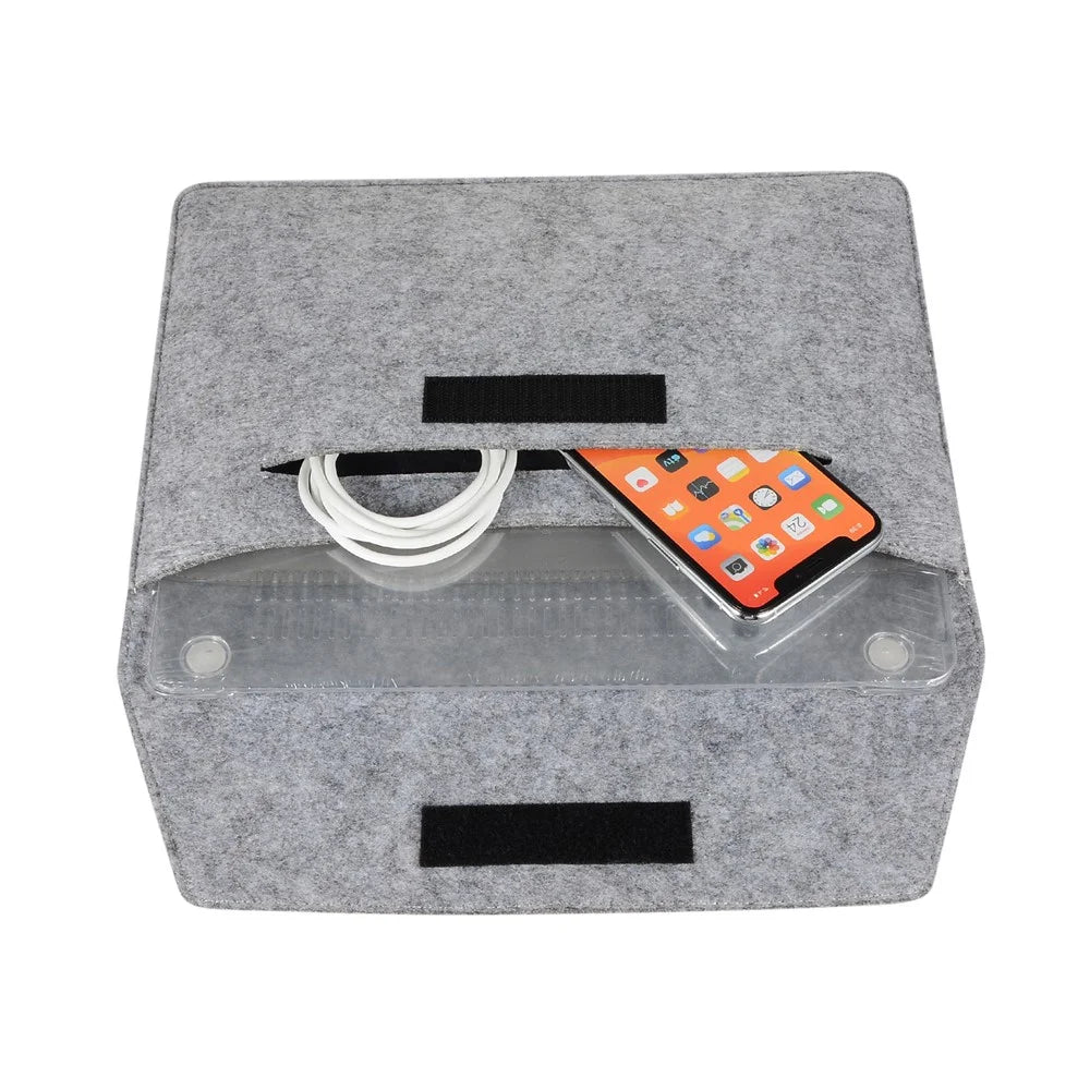 Felt Laptop Bag Sleeve Case for Macbook Air 13 Inch etc. - Grey - 3