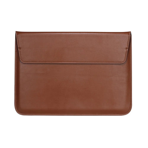 Envelop Leather Laptop Sleeve Cover with Stand for MacBook 12-inch/Air 11.6-inch - Brown - 1