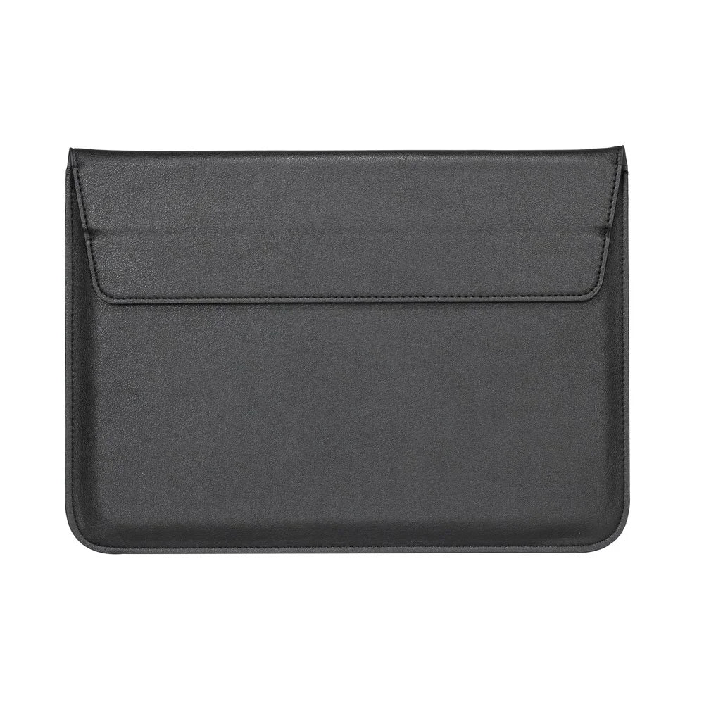 Envelop Style PU Leather Laptop Bag Sleeve Pouch for MacBook Air 13.3-inch/iPad Pro 12.9 - Black - 1