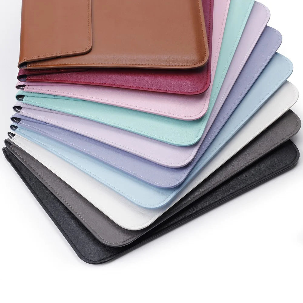 Business Envelope Style Leather Sleeve Bag for Macbook Pro 15.4 inch with Retina Display - Black - 5