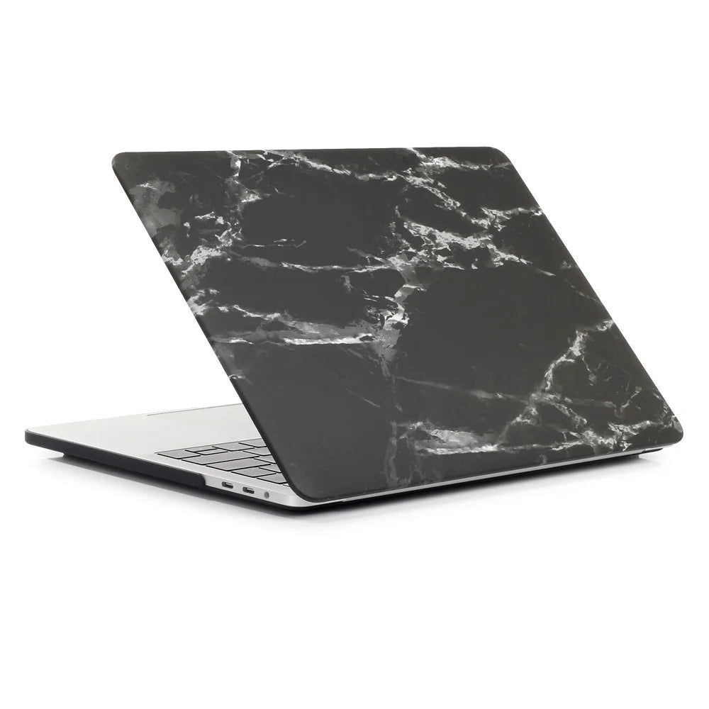 Patterned Hard Protective Case for MacBook Pro 13 inch 2016 A1706/A1708/A1989/A2159/A2251/A2289/A2338 - Marble Texture / Black - 2