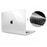 HAT PRINCE Clear Hard Case Cover + US Version TPU Keyboard Film for MacBook Pro 15 inch (2016) A1707 - White - 1