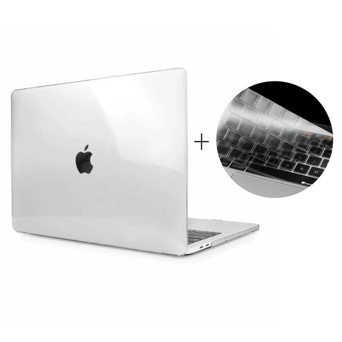 HAT PRINCE Clear Hard Case Cover + US Version TPU Keyboard Film for MacBook Pro 15 inch (2016) A1707 - White - 1
